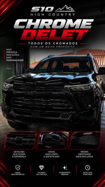 Menos cromado. Mais presença. 🖤🔥

Essa S10 High Country passou por um Chrome Delete completo, eliminando todos os detalhes cromados para criar um visual muito mais esportivo e imponente.

O resultado é uma transformação que parece simples, mas muda completamente a identidade da caminhonete.

Do brilho do cromado para a personalidade do Black. 🖤

E aí, você prefere a S10 com cromados ou Chrome Delete? 👀

📍 Flashcar Films | Botucatu-SP

#películaautomotiva #3m #aplicadorautorizado3m
