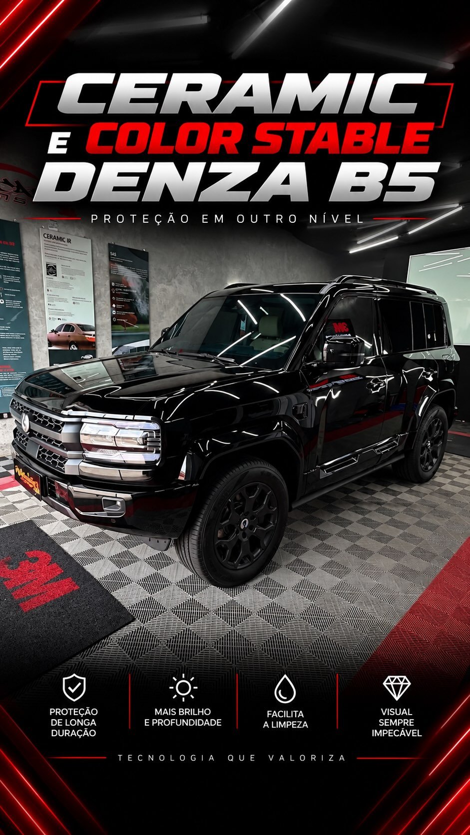 Privacidade, conforto térmico e visibilidade na medida certa para esse Denza B5! 🖤🚘

Nesse projeto, o proprietário queria mais privacidade, principalmente na parte traseira, mas sem comprometer a visibilidade de dentro para fora.

Como o Denza B5 já possui os vidros traseiros com tonalidade fumê de fábrica, escolhemos uma combinação estratégica de películas 3M:

☀️ 3M Ceramic VLT 50 no para-brisa: conforto térmico com uma tonalidade mais clara, preservando a visibilidade durante a condução.

🖤 3M Color Stable VLT 15 nas laterais: mais privacidade e um visual elegante. Nos vidros traseiros, a combinação com o fumê original proporciona um resultado ainda mais escuro visto de fora.

O resultado é exatamente o que buscamos em cada projeto: um carro mais reservado por fora, confortável e com boa visibilidade por dentro.

Porque escolher uma película não é simplesmente decidir o quanto você quer escurecer os vidros. É encontrar o equilíbrio entre tecnologia, tonalidade e a necessidade de cada cliente.

📍 Flashcar Films 3M | Botucatu-SP
🏆 Aplicador autorizado 3M

Escuro por fora. Claro por dentro. Tecnologia 3M para quem exige mais.
.
.
.
.
.
.
#aplicadorautorizado3m #3m #películaautomotiva #proteçãoautomotiva