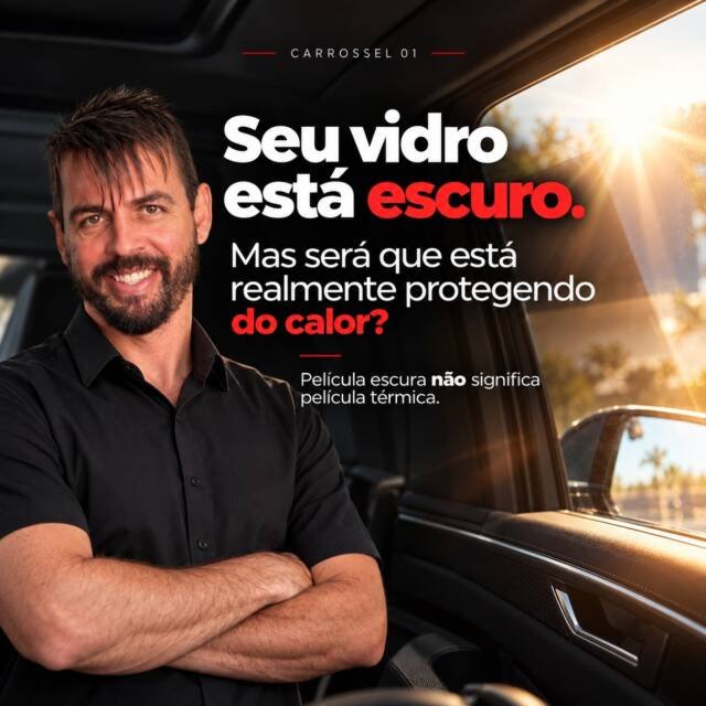 Película escura é a mesma coisa que película térmica? ☀️🚘

Essa é uma das maiores dúvidas de quem procura película automotiva — e a resposta é não.

Uma película pode deixar o vidro extremamente escuro e proporcionar bastante privacidade, mas isso não significa, necessariamente, que ela tenha um alto desempenho na redução da energia solar que entra no veículo.

É aí que a tecnologia faz diferença.

As películas térmicas 3M são desenvolvidas para ir muito além da aparência: dependendo da linha escolhida, oferecem diferentes níveis de controle solar, proteção contra raios UV, conforto térmico e transparência.

Por isso, na Flashcar, não começamos a indicação simplesmente perguntando:

“Qual tonalidade você quer?”

Primeiro entendemos o que você procura: menos calor, mais privacidade, boa visibilidade ou uma combinação desses benefícios.

Porque no final, o que importa não é apenas o quanto a película escurece. É o que ela entrega.

📌 Salve este post antes de escolher sua próxima película.

📍 Flashcar Films 3M | Botucatu-SP
18 anos transformando confiança em proteção e conforto
.
.
.
.
#3m #aplicadorautorizado3m #peliculastermicas